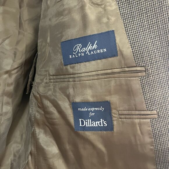 Ralph Lauren Jacket Brown 100% Wool Blazer Sport Coat Jacket 46R RN90736 CA01129 - Picture 3 of 11